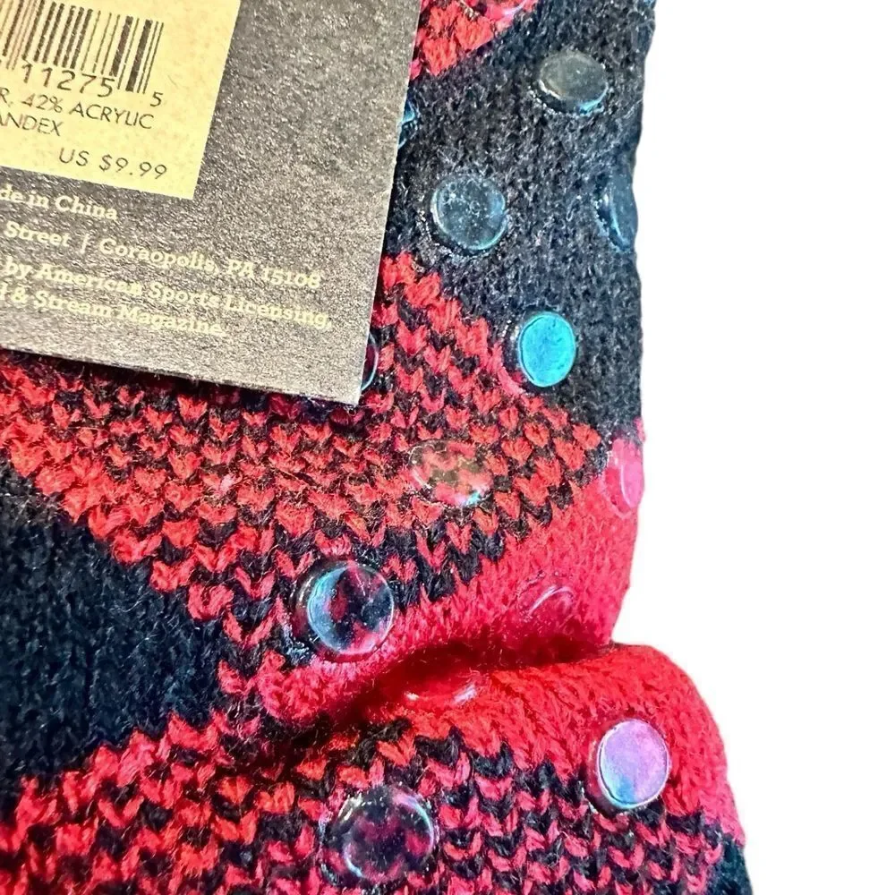 NWT Field & Stream Youth Cozy Cabin Socks - Set of 3 Blue/Red/Green Non Slip